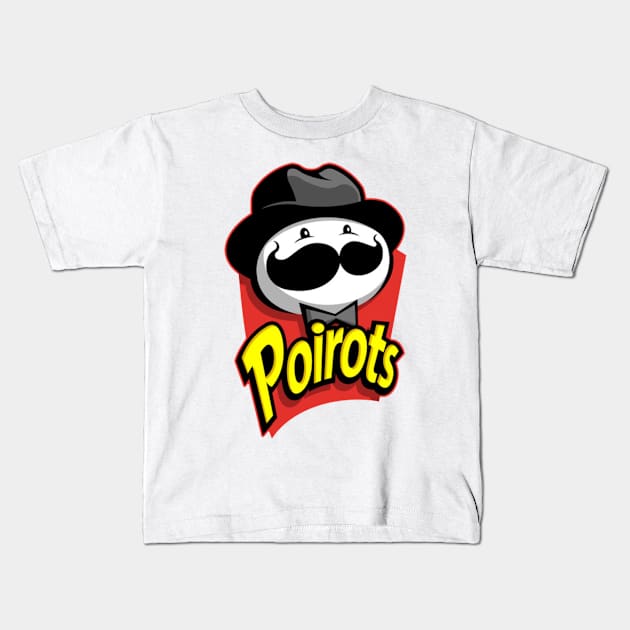 poirots mustache Kids T-Shirt by Tulcoolchanel